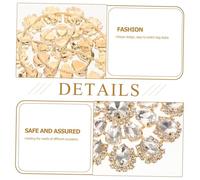 iplusmile Bouton Strass Fleur Ronde Alliage Accessoire Sac et Applique Vêtement Charme Mariage et Décoration DIY Élégante