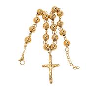 iplusmile Bracelet Chapelet Croix Jésus Vintage Chaîne De Poignet Perles Bouddhistes Bijou Ornement Élégant