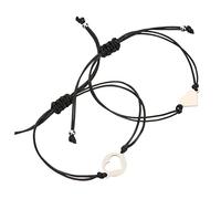 iplusmile Bracelet Cœur Mère-fille Tressé Inox Résistant, Cordon De Poignet Pour Femmes Et Adolescentes, Présent D'amour Solide, Taille Ajustable, Usage Quotidien