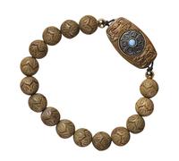 iplusmile Bracelet Perles de Bois Naturel pour Femmes Bijou Statement Bois avec Gravure de Sagesse Accessoire Décoratif Multicouche et Élégant Cadeau pour Anniversaire et Fête des Mères