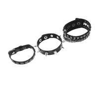 iplusmile Bracelet Punk Cuir Synthétique Noir Clouté Manchette Multi Accessoire Mode Unisexe pour Festivals et