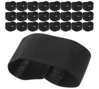 iplusmile Brassard Funéraire Élastique Noir en Polyester Résistant à l'usure, Pack de 25 Pièces, pour Activités de Deuil et Sites Funéraires
