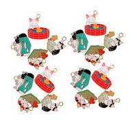 iplusmile Breloques Pendentifs Chat Design Unique en Alliage Lot de 20 Plusieurs styles Accessoires Mode Style Coréen pour Fête Danse ou Cosplay