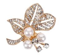 iplusmile Broche Avec Perle Simulée Et Cristaux Épingle De Revers Pour Vêtements Accessoire De Bijoux Mode Femme