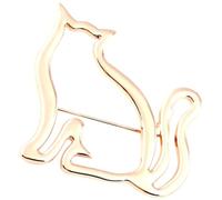 iplusmile Broche Chat Creuse En Alliage Doré, Épingle De Costume Élégante, Décoration Vêtements Femmes, Accessoire Chapeau Et Écharpe, Style, Taille Petite