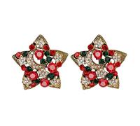 iplusmile Broche en Alliage Étoile à Cinq Branches Lot de 2 Pièces Broche Décorative de Fête pour Femmes Accessoire Festif Élégant Bijou Hiver Célébration