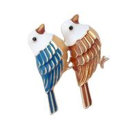 iplusmile Broche Épingle en Alliage Doré Oiseau D'amour, Finition Polie, Accessoire Polyvalent pour Vêtements, Présent Saint-valentin