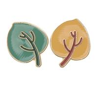 iplusmile Broche Feuille en Alliage de Zinc, Lot de 2 Pièces, Épingle Sécurisée pour Vêtements et Paquet, Accessoires Mode Automne pour Femmes, Broches Vintage et Créatives