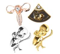 iplusmile Broche Métal Organes Humains Broche Utérus Épinglette Utérine, Style Médical, Métal Robuste, Pour Femmes, Usage Quotidien Et Événements, Lot De 4 Pièces
