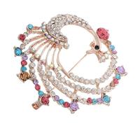 iplusmile Broche Paon Avec Cristal Oiseau Cristal Animal Boucle Épingle Col Épingle Revers Pour Cols Pulls