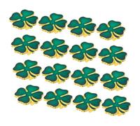 iplusmile Broche Saint-patrick Feuille Verte Émail Métallique Solide, Accessoire Amulette Mixte, Décoration Costume Et Robe Féminine, Lot De 20 Pièces, Fixation Sécurisée