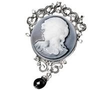 iplusmile Broche Vintage Portrait de Dame Élégante pour Femme Épingle Victorianne Décorative pour Bonnet Écharpe Robe et Accessoires