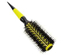 iplusmile Brosse à Cheveux Ronde Petite Poils Doux Nylon et Sanglier Manche Antidérapant Brosse Démêlante Portable pour Boucles et Coiffage Voyage et Usage