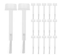 iplusmile Brosse à Ongles de Remplacement pour Vernis Liquide 250pcs, Poils Doux en Plastique Blanc, Usage Professionnel et Personnel, Applicateur Solide pour Manucure
