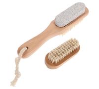 iplusmile Brosse à Ongles en Bois Naturel avec Pierre, Brosse Nettoyante Multi-usage pour Mains et Pieds, pour Bain et Salle de Bain, Poils Efficaces pour Gommage