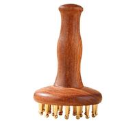 iplusmile Brosse De Massage Méridienne Bois Et Laiton Compacte Et Légère Pour Chevelu Dos Et Muscles Accès Zones Difficiles Portable Pour Relaxation Quotidienne