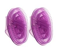iplusmile Brosse de Massage Méridienne en Silicone Gel Violet Lot de 2, Accessoire Exfoliant Corporel Professionnel, pour Massage Musculaire et Détente Quotidienne