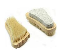iplusmile Brosse Exfoliante pour Pied Bois Naturel Brosse à Poils de Sanglier pour Gommage et Massage des Durillons Outil de Peeling Sain et Compacte