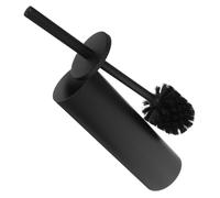 iplusmile Brosse WC INOX Longue Poignée avec Support Noir Brosse Salle Bain Dense et Douce pour Nettoyage Complet de Cuvette Adaptée Maison et