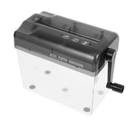 iplusmile Broyeur Manuel Portable à Manivelle Destructeur de Documents Compact pour Bureau et Maison Outil de Découpe Papier Facile à Utiliser Accessoire de Bureau Noir pour Usage