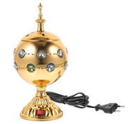 iplusmile Brûleur de Parfum Électrique Décoratif en Métal Vintage, Conçu pour Aromathérapie et Détente Familiale, Compact et Résistant, Style Rétro pour Intérieur