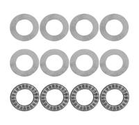 iplusmile Butée à Aiguilles Lot de 4 avec Rondelle Plate, Roulements à Aiguilles de Butée en Acier, Palier Axial Plat Métallique pour Applications Industrielles et Maintenance de Machines