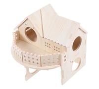 iplusmile Cabane pour Hamster Cage pour Hamster Maison en Bois pour Hamster Kit De Mini Maison en Bois À Monter Soi-Même Habitat pour Petits Animaux Cabane Centre D'Activités pour