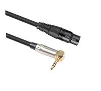 iplusmile Câble Adaptateur Audio 3,5 MM vers Xlr Femelle 0,3 M Coude à 90 Degrés Compatible Microphone et Smartphone Plaqué et Solide