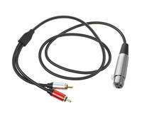 iplusmile Câble Audio Adaptateur Xlr Femelle vers Double Rca pour Microphone et Mixeur Fil sans Oxygène et Stable pour Équipement Sonore