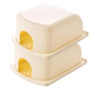 iplusmile Cache-prises Murales 86 Type Beige pour Garçon et Filles, Lot de 2 Protections de Prise en Abs Isolant, Sécurité Bébé, Installation Murale Simple pour Maison Familiale