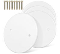 iplusmile Cache Trou Mural Rond, 4 Plaques de Recouvrement en Plastique Plat, Convient pour Cacher les Trous les Pièces à Espaces Professionnels