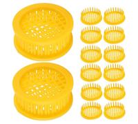 iplusmile Cage à Abeilles en Plastique Jaune 18pcs pour Apiculture, Outil de Capture de Reines Adapté la Gestion de Ruche et Usage Quotidien