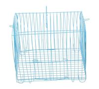 iplusmile Cage Portable pour Perroquet à Calopsitte en Fil D’Acier Bleu, Taille Moyenne Demi-Cercle, Cage de Voyage Ventilée pour Petits Oiseaux D’intérieur et Extérieur