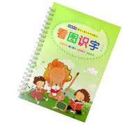 iplusmile Cahier Exercices Écriture à Rainures Vert pour Garçon Fille Apprentissage Calligraphie et Calligraphie Anglaise Outil Apprentissage Ludique pour Débutants et Préscolaire