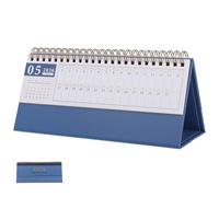 iplusmile Calendrier de Bureau Mini Horizontal Calendrier Mensuel Portable Mois Papier Épais Reliure Double Spirale Organisateur Familial Compact pour Maison et Bureau