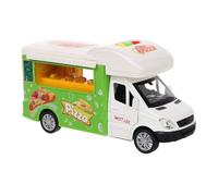 iplusmile Camion Pizza Plastique pour Garçon Fille Cuisine Mobile Éducatif Jeu Dimagination et Motricité Fine Modèle Poussé pour Jeu Créatif