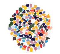 iplusmile Carreaux Mosaïque Céramique pour DIY Décoration Maison Tesselles Irrégulières Multicolores Kit Créatif Polyvalent pour Cadres Sous-verres et Vases