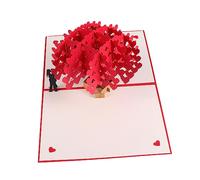 iplusmile Carte Saint Valentin Cœur Romantique Pop Up pour Couple Amoureux Idée Originale