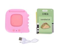 iplusmile Cartes Éducatives pour Apprentissage du Langage Machine à Jouets pour L'Orthophonie 112 Cartes Bilingues 224 Lectures Audio d'Éveil Rose pour Garçon et Filles