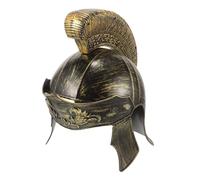 iplusmile Casque Romain Soldat Adulte Plastique Accessoire Vintage pour Cosplay et Chapeau de Costume Médieval Doré Facile à Porter pour Hommes