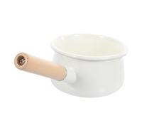 iplusmile Casserole à Lait Émail avec Manche Long Marmite Instant Noodle Pot Polyvalente pour Soupe Sauce et Chauffage Compatible Plaques Induction Facile à Nettoyer et