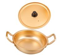 iplusmile Casserole à Nouilles Coréennes Aluminium avec Poignée Pot de Cuisine Multifonctionnel pour Ramen Soupe et Nouilles Instantanées Ustensile de Cuisine Pratique pour Camping
