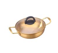 iplusmile Casserole Acier Inoxydable Couvercle Pot à Nouilles Coréennes à Induction Ustensile de Cuisine Pratique pour Soupe Ragoût