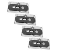 iplusmile Cassettes Audio Vierges Style Rétro avec Boîtier Plastique Transparent Lot de 4 pour Enregistrement Vocal et Musique pour l'enseignement Fêtes