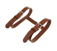 iplusmile Ceinture de Reliure Facile à Installer de Couverture Camping en Cuir PU Marron, Sangle de Transport pour Tapis de Yoga et Couverture de Pique-niques