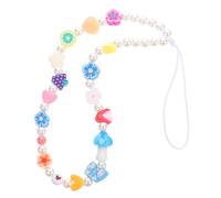 iplusmile Chaîne Téléphone Décorative Colorée avec Perles Lanière Poignet Multifonction pour Téléphone Portable Breloque Pratique et Perte Accessoire Mode pour Smartphone