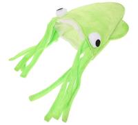 iplusmile Chapeau de Calamar Vert en Velours Léger, Accessoire Cosplay et Déguisement pour Fête, Décoration Originale pour Anniversaire et Performance, Couvre-Chef Amusant et Confortable