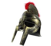 iplusmile Chapeau de Soldat Romain en Plastique Léger Casque de Cosplay Rouge Taille Unique Accessoire Costume Homme pour Fête Carnaval et Jeu de Rôle Historique