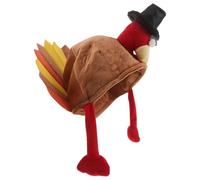iplusmile Chapeau Dinde Thanksgiving Velours Adulte Ajustable pour Fête Déguisement Carnaval Décoration Festive