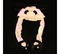 iplusmile Chapeau Lumineux Panda En Peluche à Oreilles Mobiles Pour Adultes Et Garçon Et Filles, Bonnet Chaud Taille Unique, Carnaval, Fête Costumée Et Déguisement Amusant